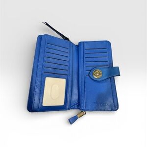 NEW Travelambo Women’s Blue Wallet RFID Blocking Trifold Clutch